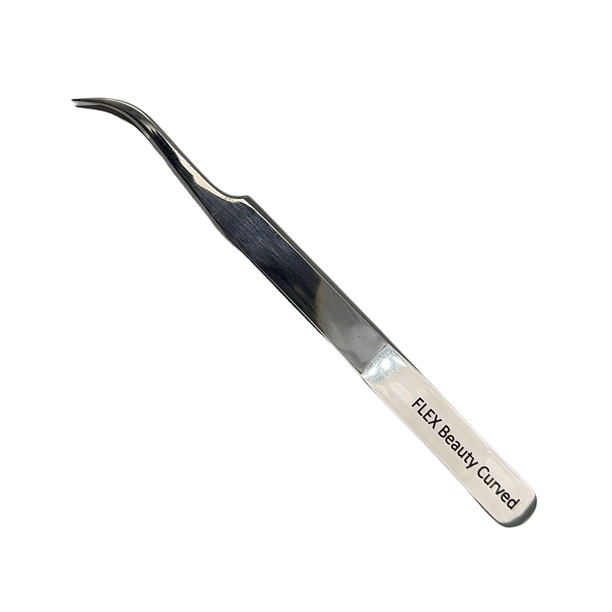 FLEX Beauty Fiber Tip Curved Tweezers - The Beauty House Shop