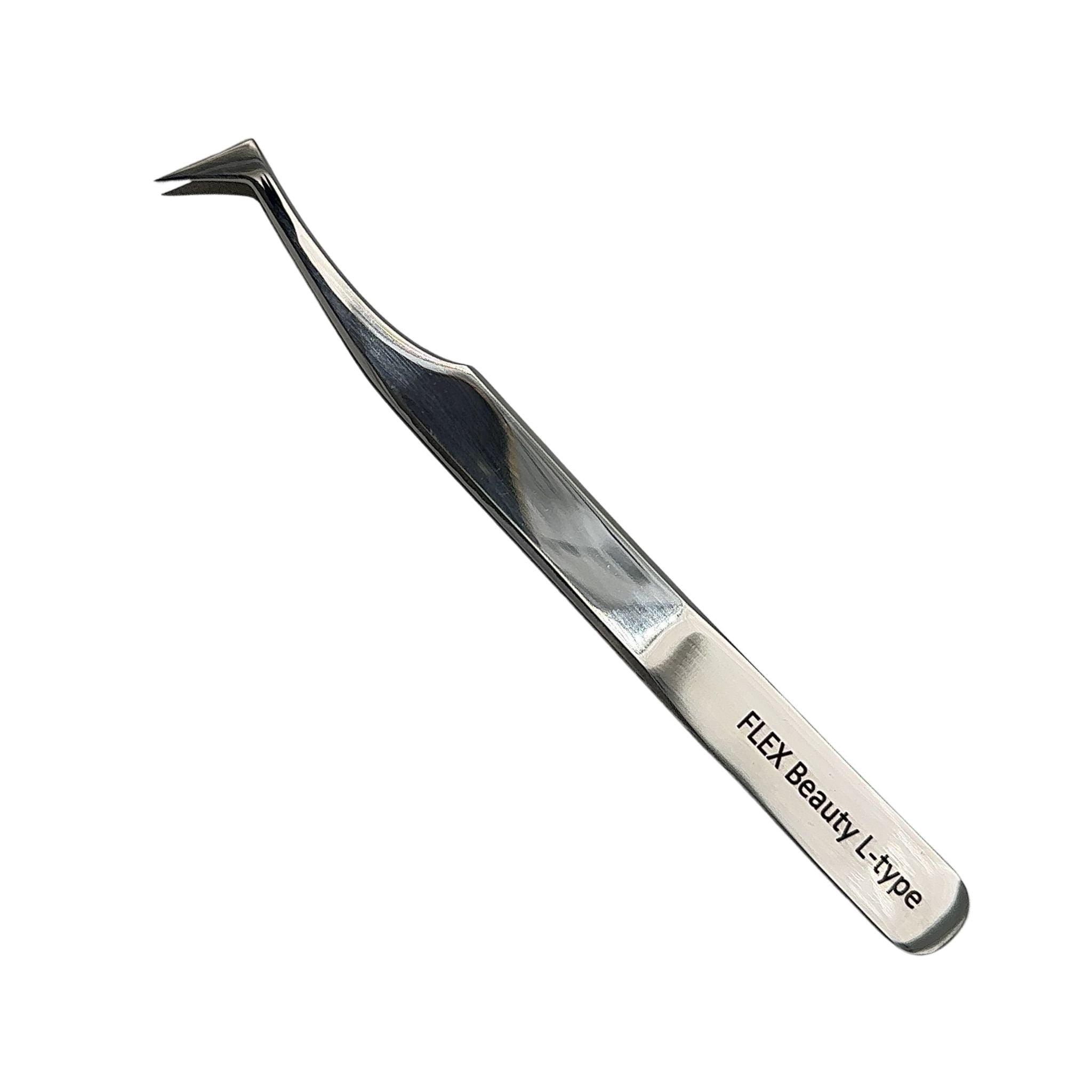 FLEX Beauty Fiber Tip L-Type Tweezers - The Beauty House Shop