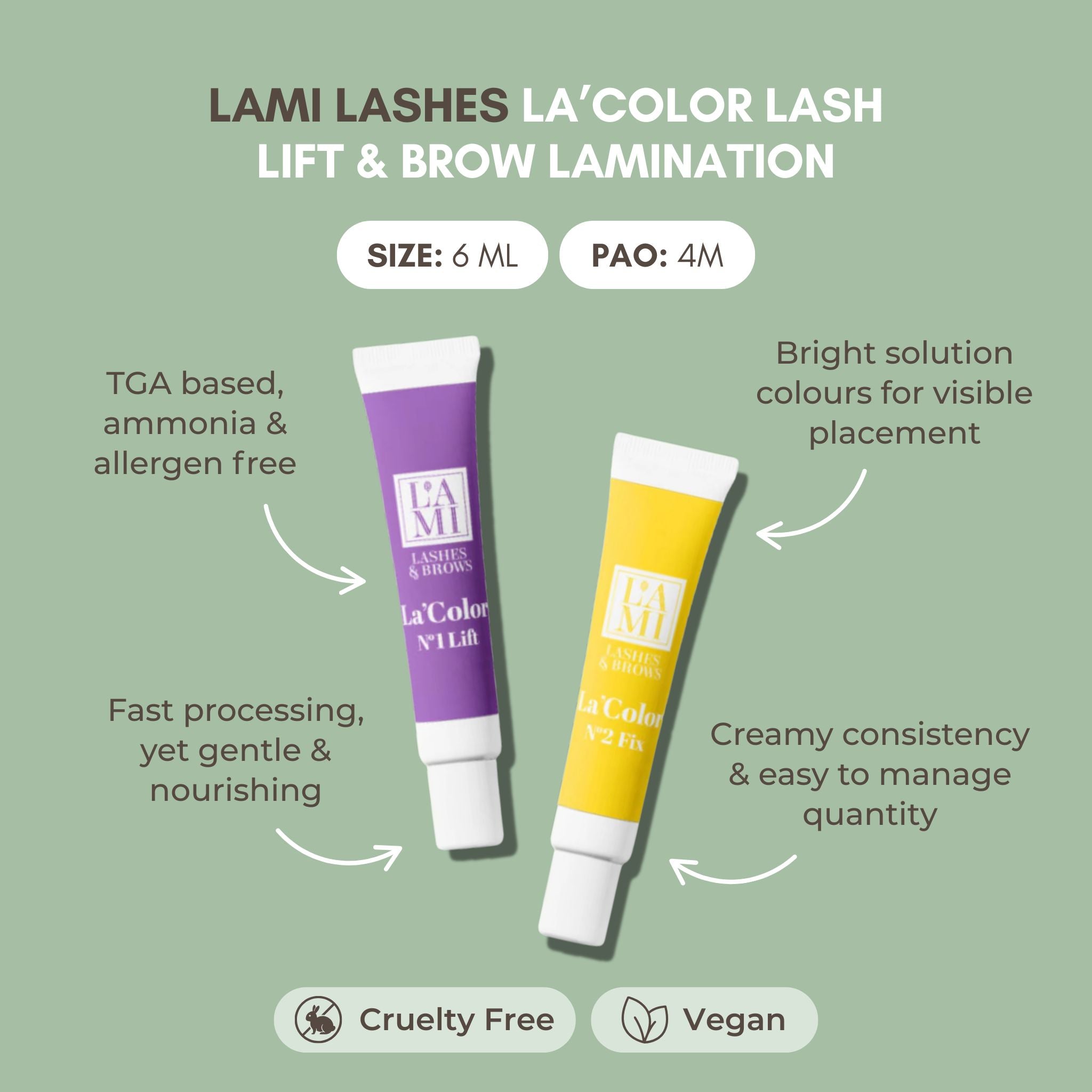 Lami Lashes La'Color Lash Lift & Brow Lamination System - Tube