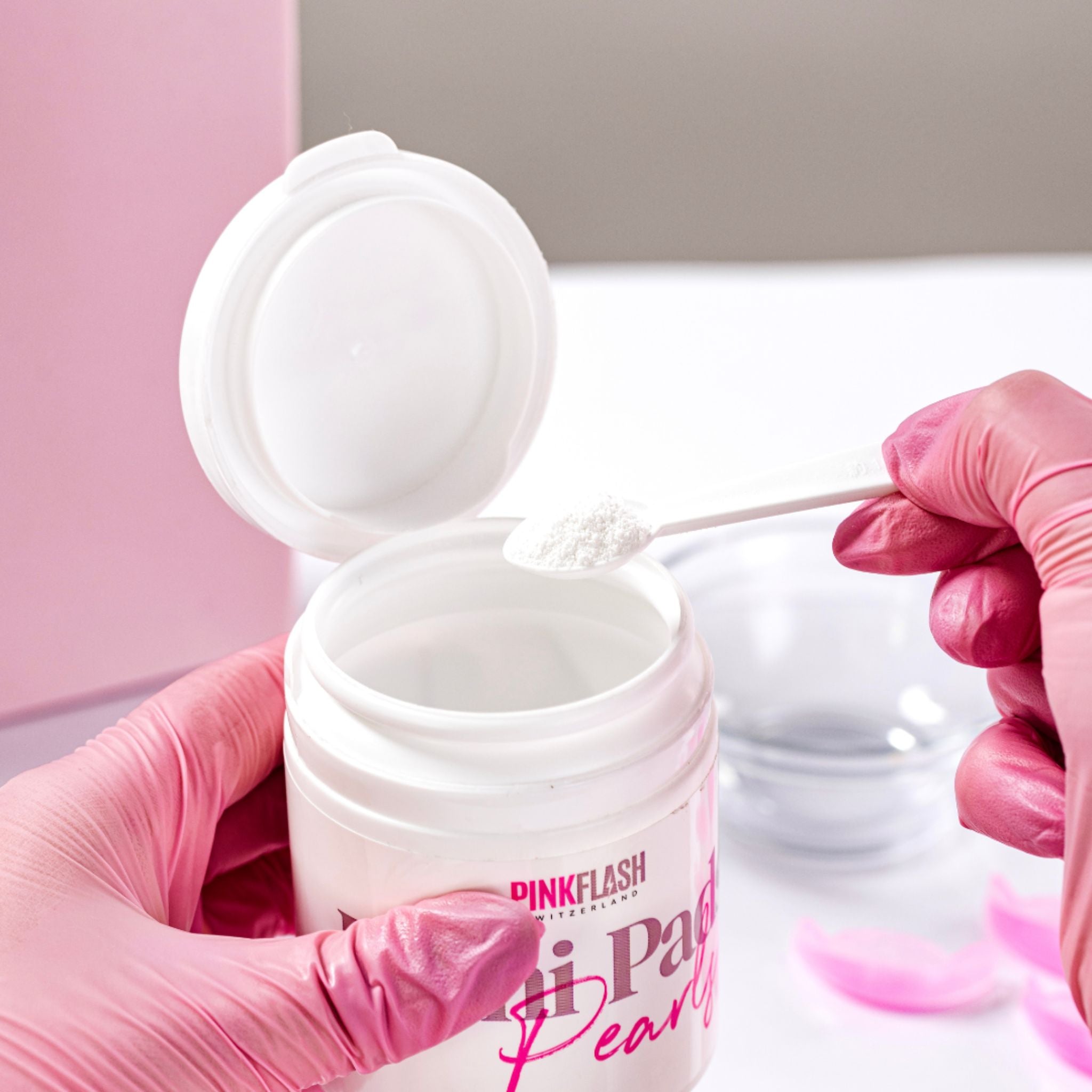 Pink Flash Lami Pads Pearls