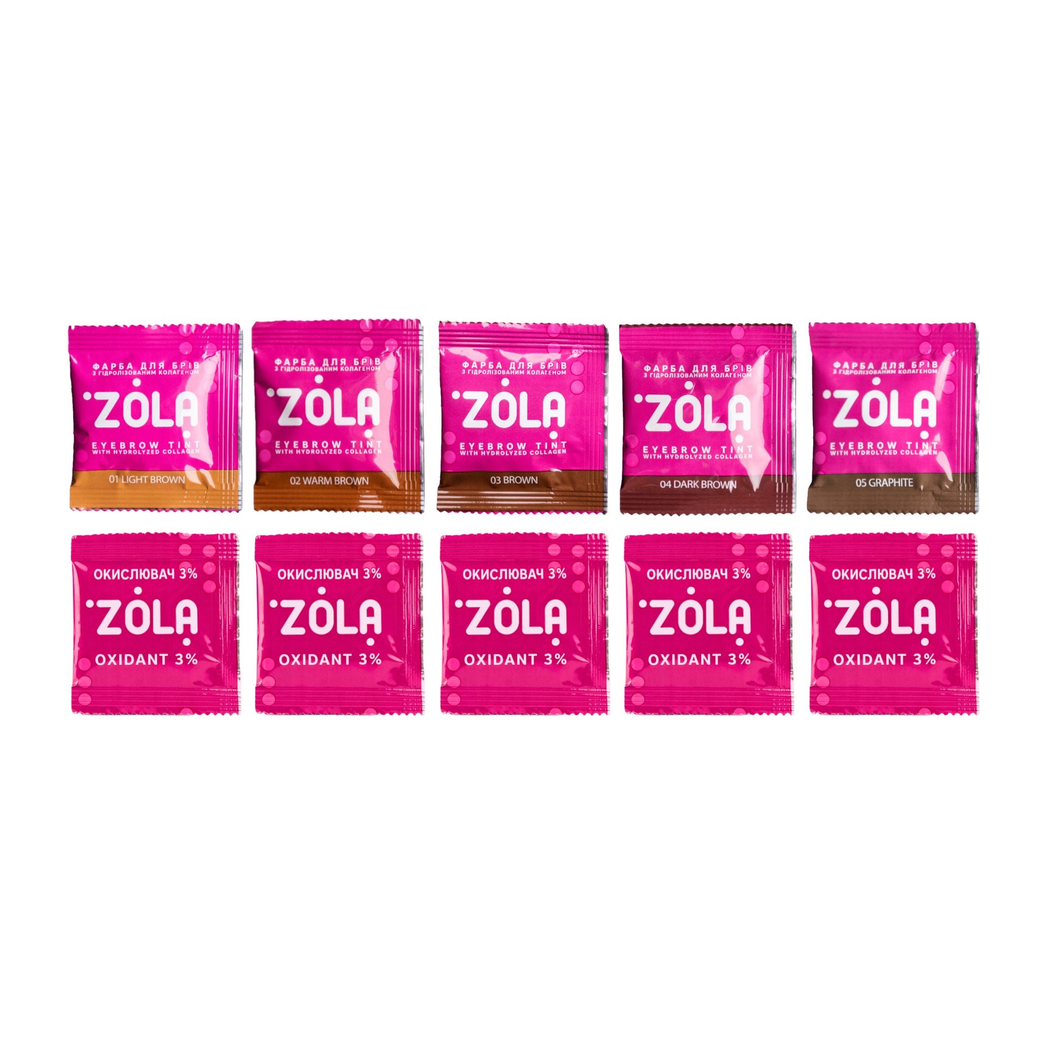 ZOLA Eyebrow Tint Set - Sachets 10pcs