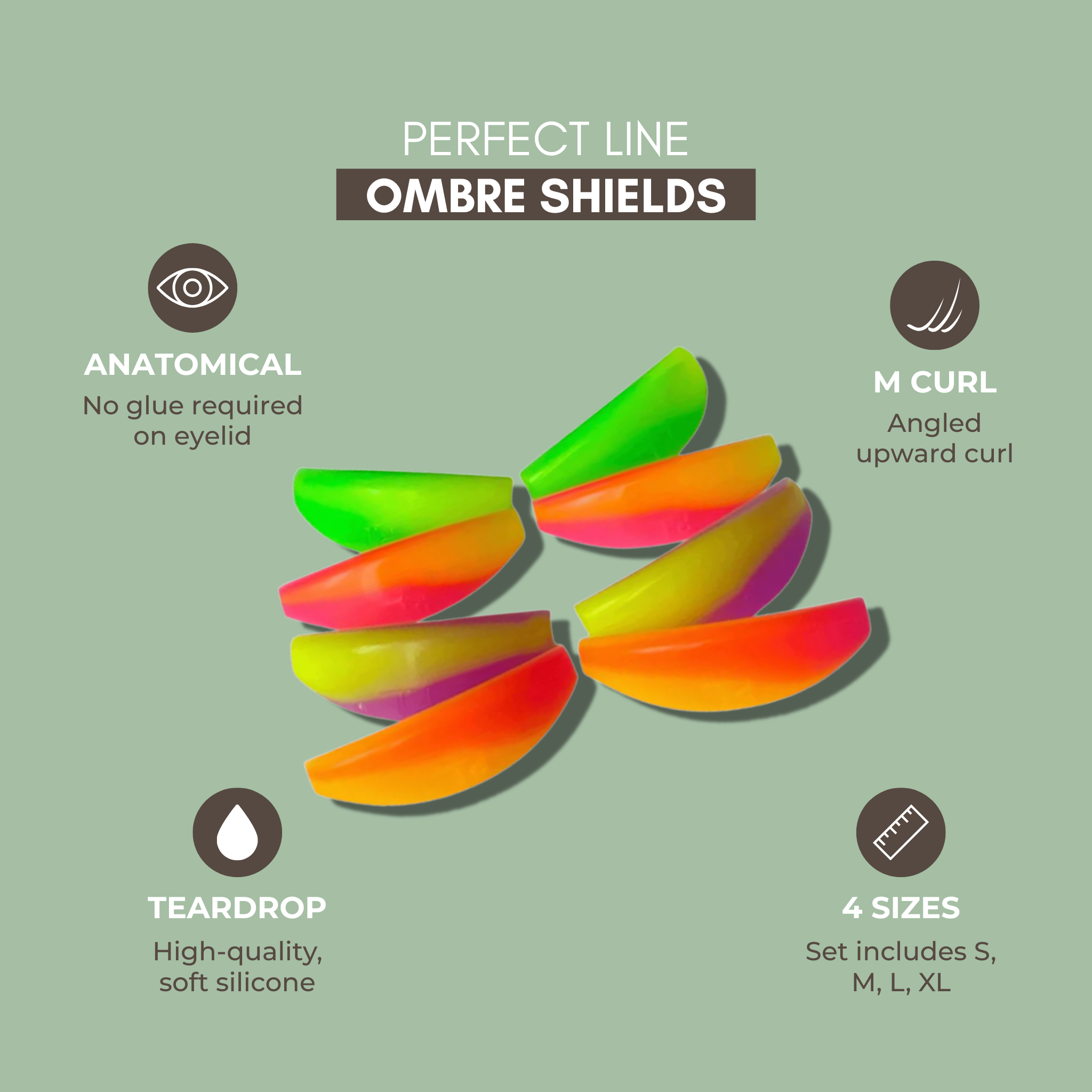 Perfect Line Lash Lift Shields - Ombre