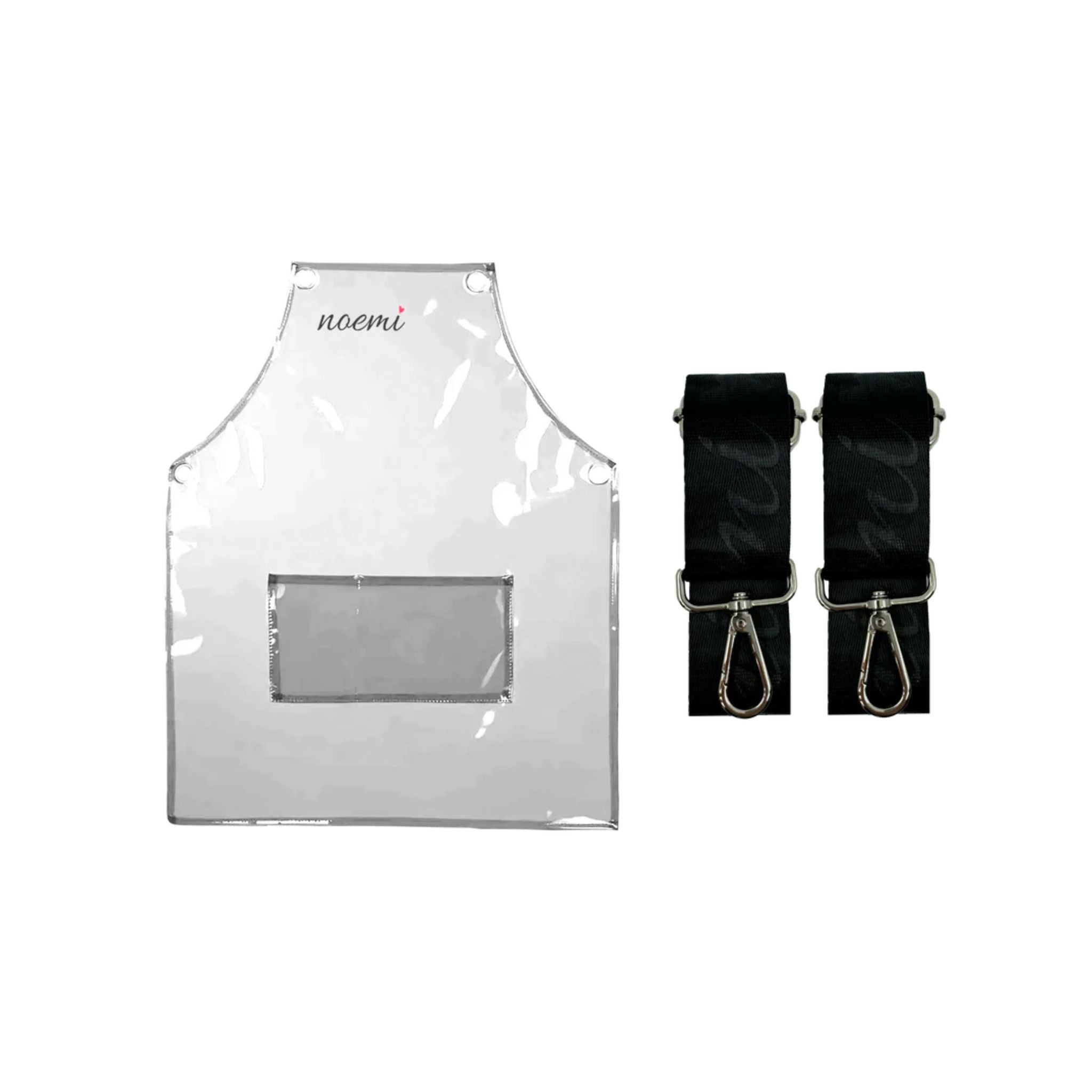 Noemi Clear Apron and Coloured Straps Set